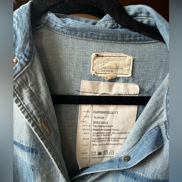 CURRENT ELLIOT | the perfect denim shirt | size medium - Picture 7 of 11